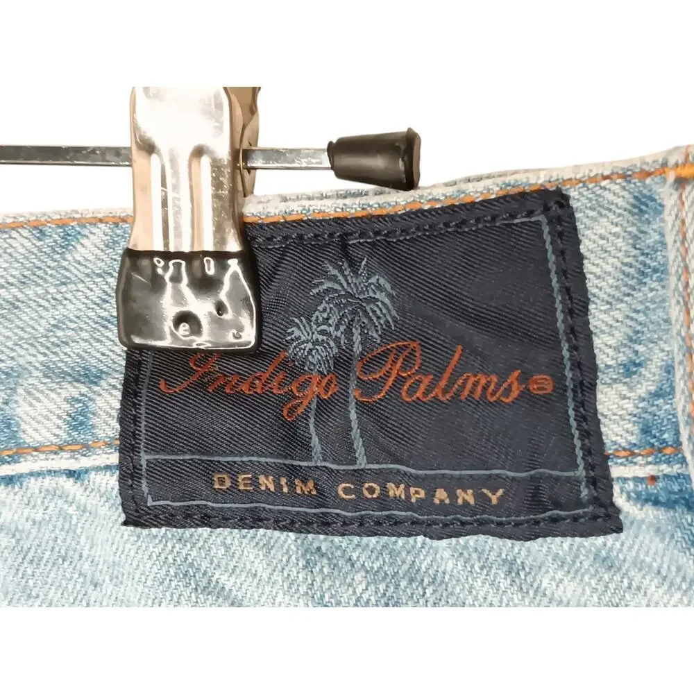 Indigo Palms Men’s Relaxed Fit Blue Jeans Size 36x30 Straight Leg Zip Fly Denim